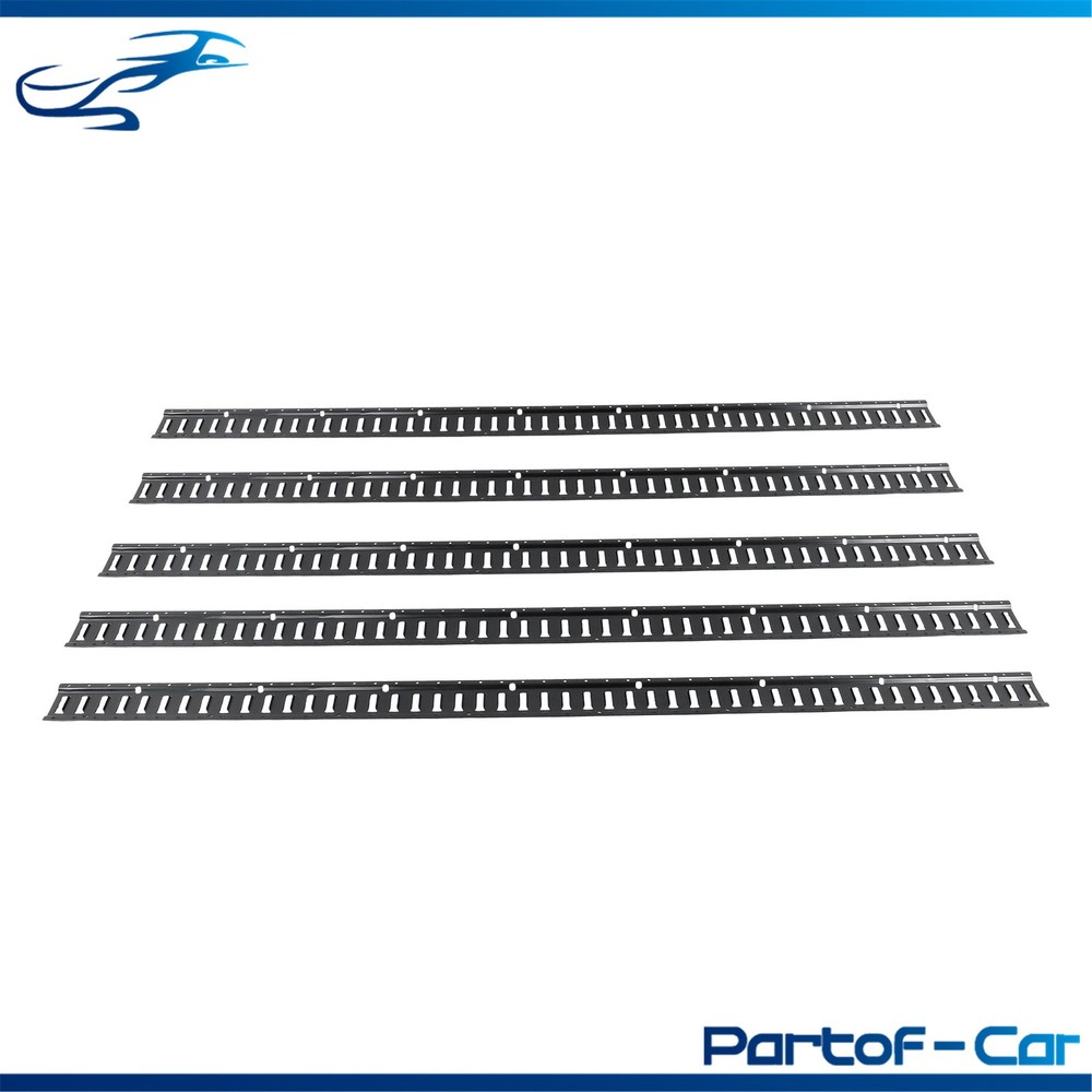 Black 5 Pack 96" E Track Rail Sections For Large Trailers And Vans Tie Down