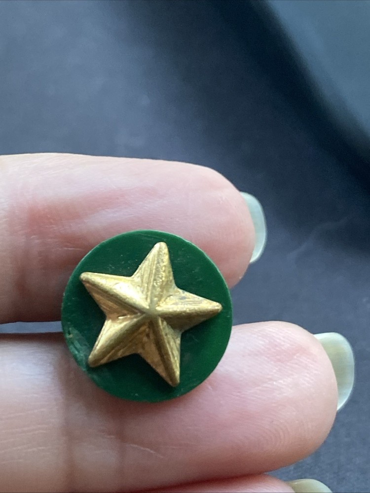 Vintage Gold Tone Star Lapel Pin Post Style