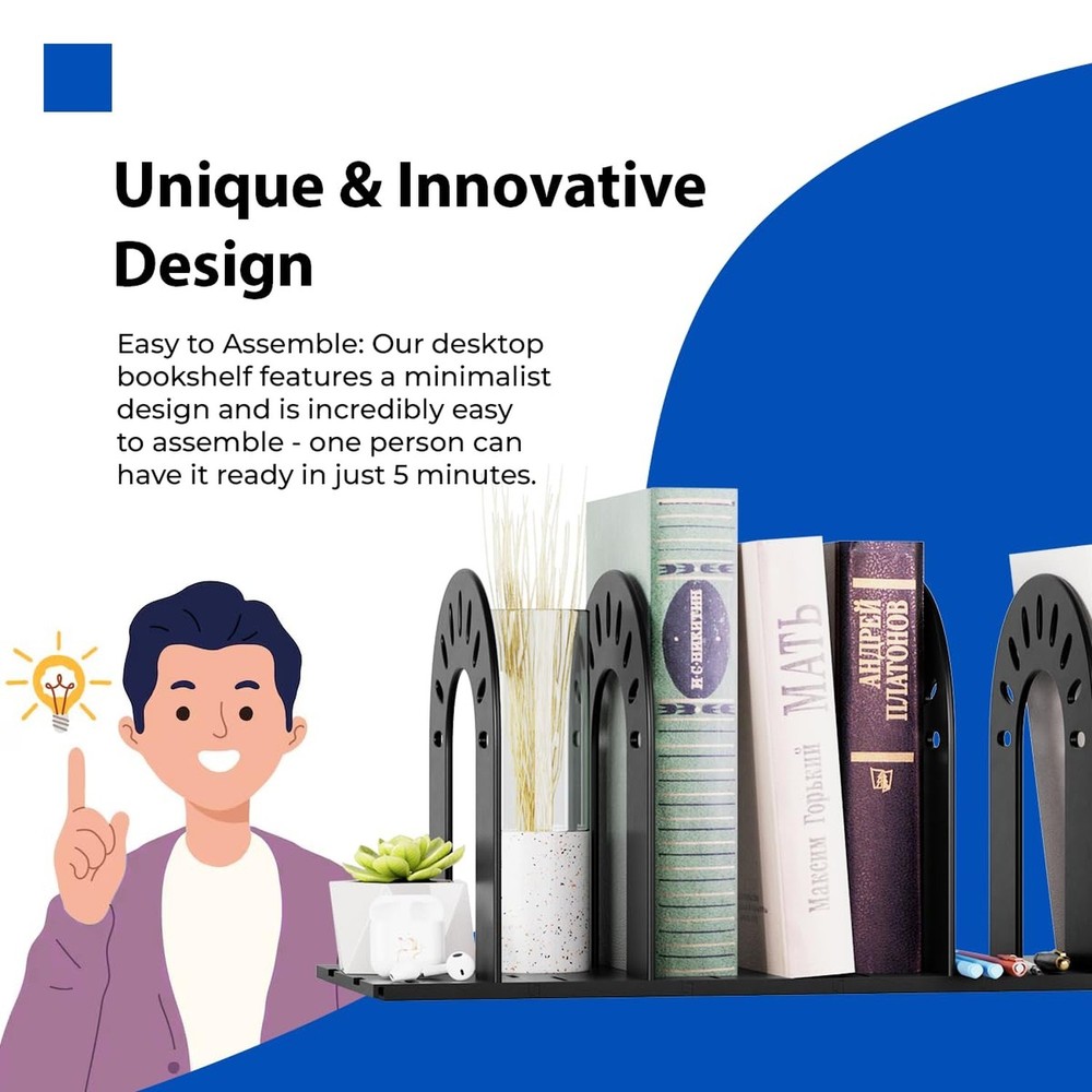 Adjustable File Organizer for Desk, Sturdy Plastic Expandable Upright File Ho...