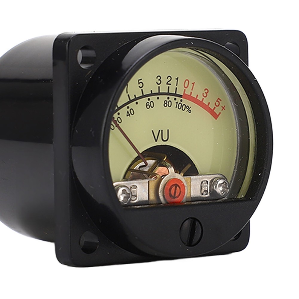 VU Meter High Accuracy Yellow Pointer Dial White LED Backlit Amplifier Panel VU