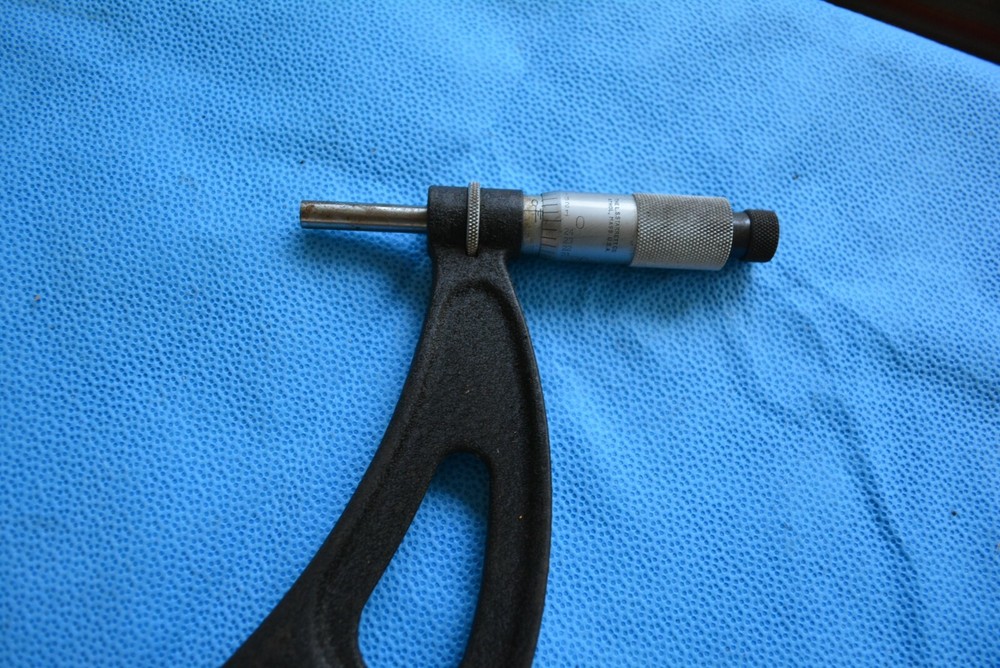 One Starrett OD Micrometer 11 " Machine Shop Auto Tool- Minor Rust-Works Smooth