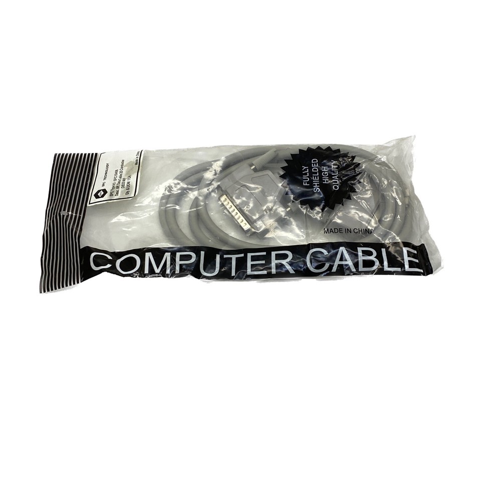 NEW IN PACKAGE SPC 6’ 25 Conductor Fully Shielded Data Cable SPC10456 DB25 M/F