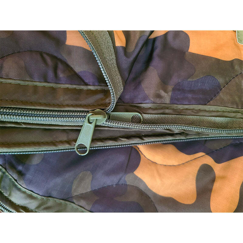 Military Style All Weather Poncho Liner Woobie Blanket Camo Sleeping Bag