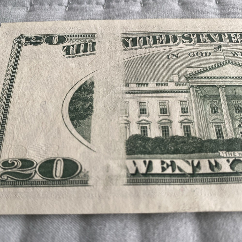 1996 $20 Obstruction Error Note - Unc SERIAL AG25295821D