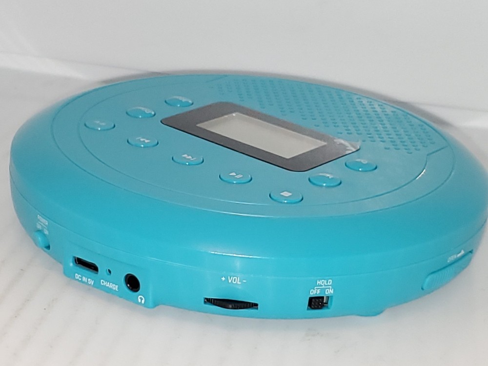 Monodeal Portable Rechargeable Personal Compact Disc CD Player MD-109B Blue.