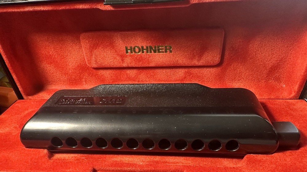 HOHNER CX12 Chromatic Harmonica Black Plastic Matte Finish with Case