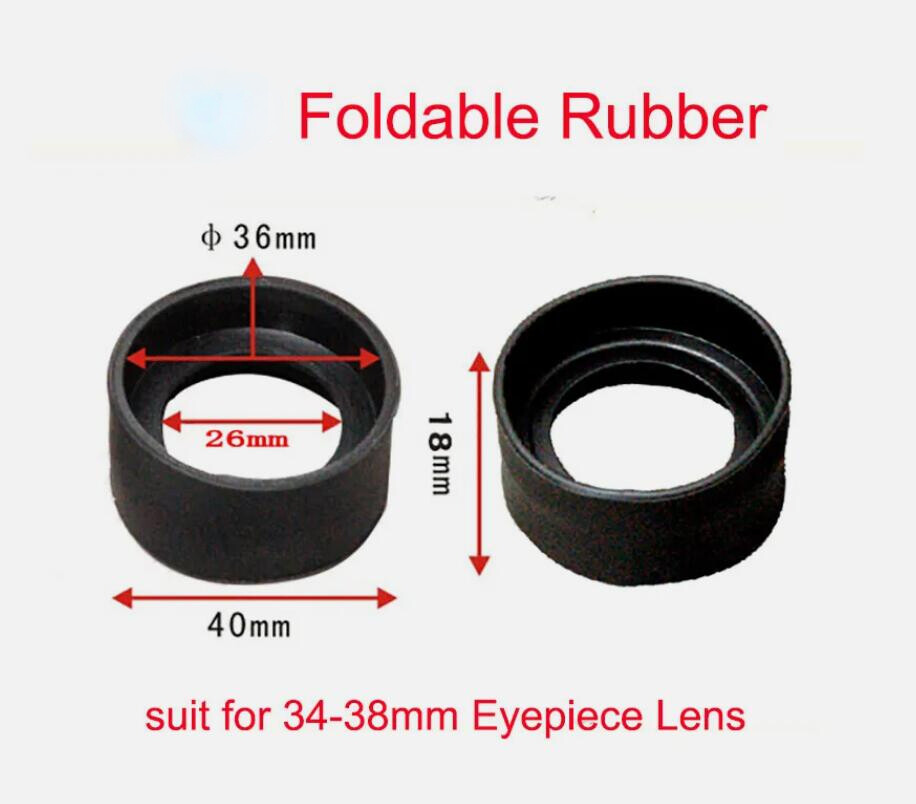 10pcs Inner Diameter 36mm Rubber Eye Guards Foldable Microscope Eyepiece Eyecup