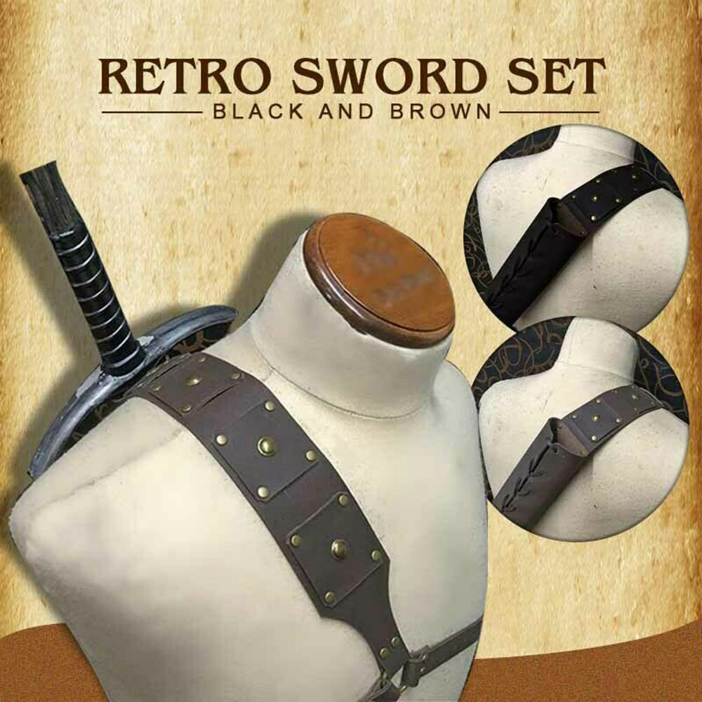 Middle Ages Style Knight Sword Back Sheath Scabbard Warrior One/Double Shoulder