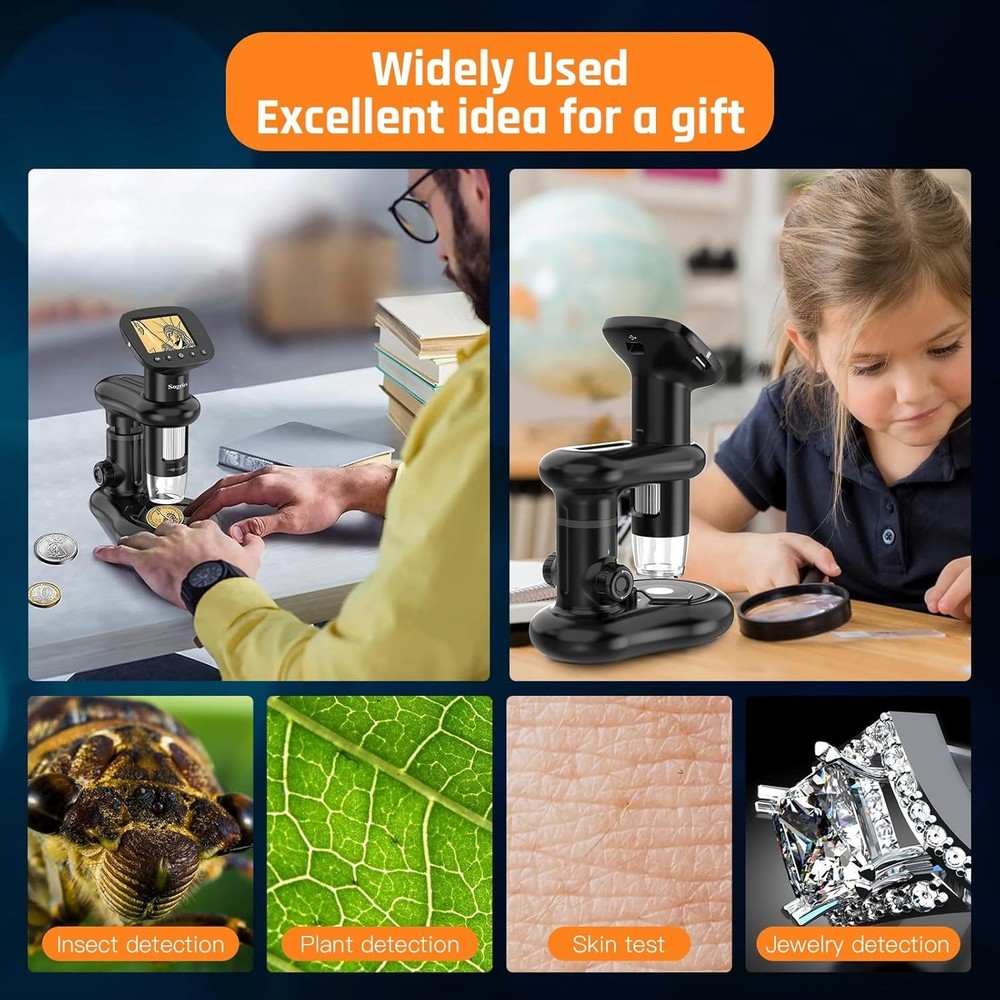 High-Definition 1000x Microscope with Camera & PC Compatibility - For Learning