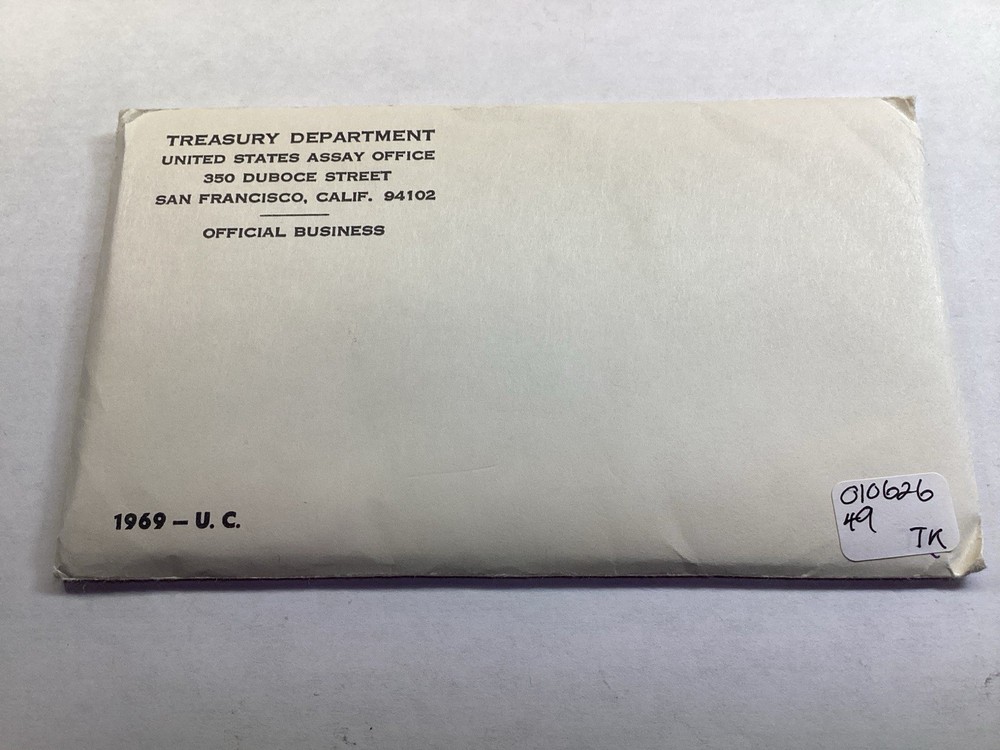 1969 PDS US Mint Uncirculated (Sealed Envelope) Original Packaging 010626 49tr