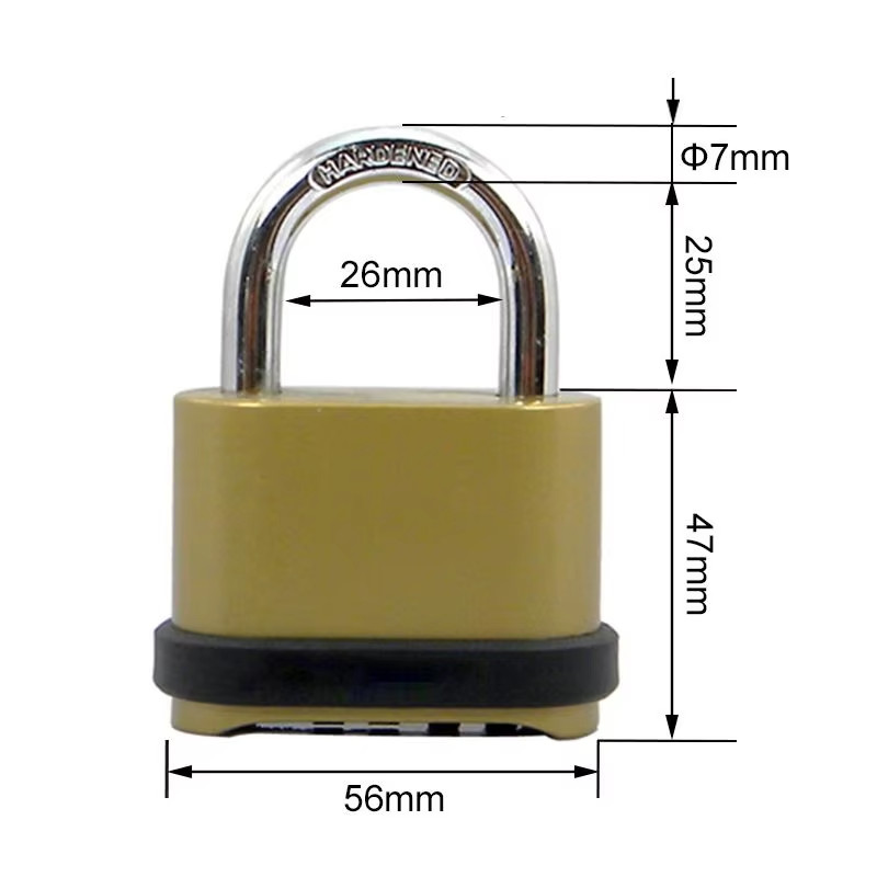 4Digit Code Password Padlock Waterproof Own Number Combination Lock Door Cabinet