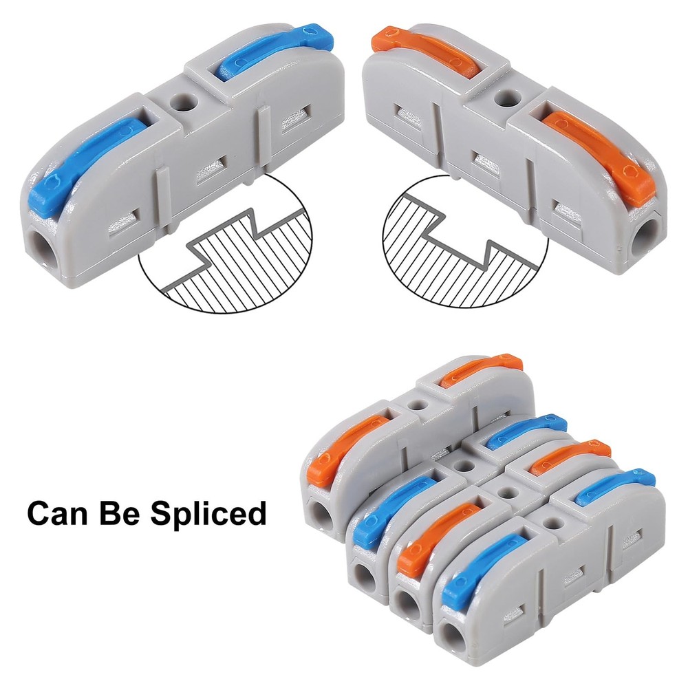 Lever Wire Connectors Quick Connect Electrical Splicing Kit for Compact Inlin...