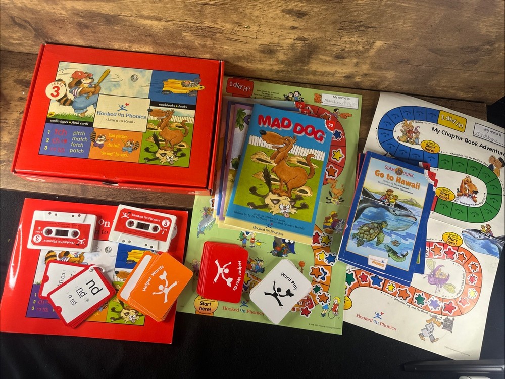 Hooked on Phonics Learn to Read Level 3 Complete Box Set with Workbook And Tapes