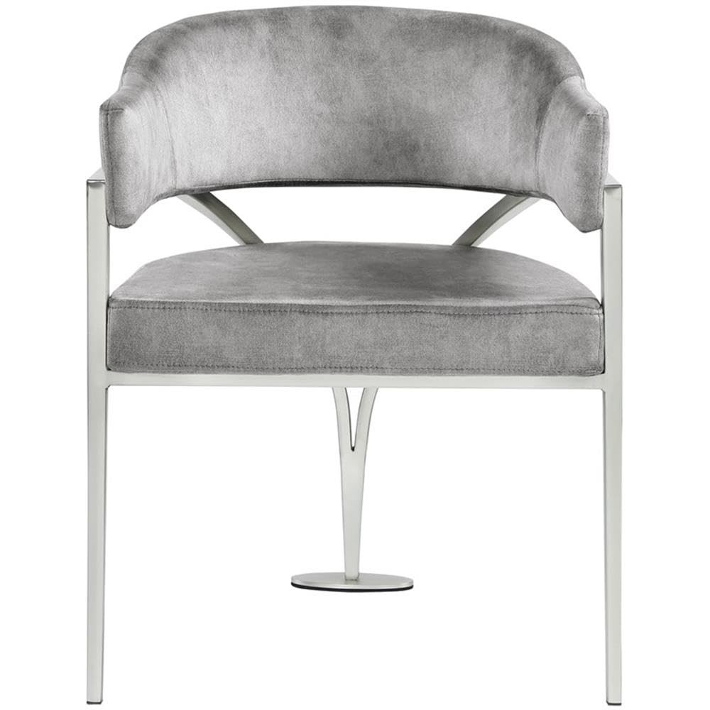 Meridian Furniture Madelyn Grey Velvet Dining Chair (Set of 2) -m