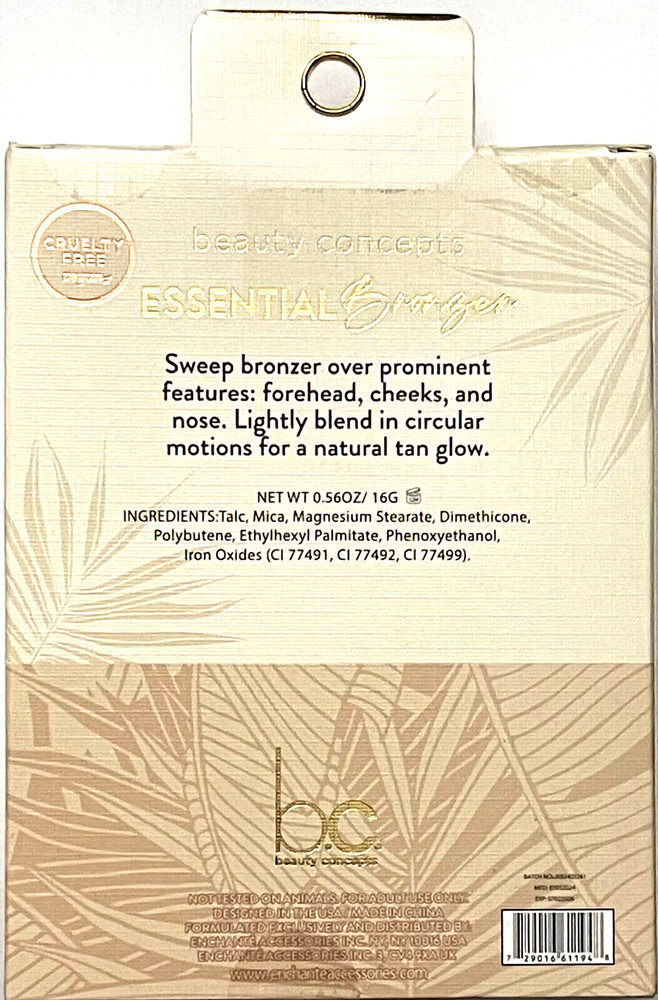 Beauty Concepts ESSENTIAL Bronzer Blush Compact 02 Medium New