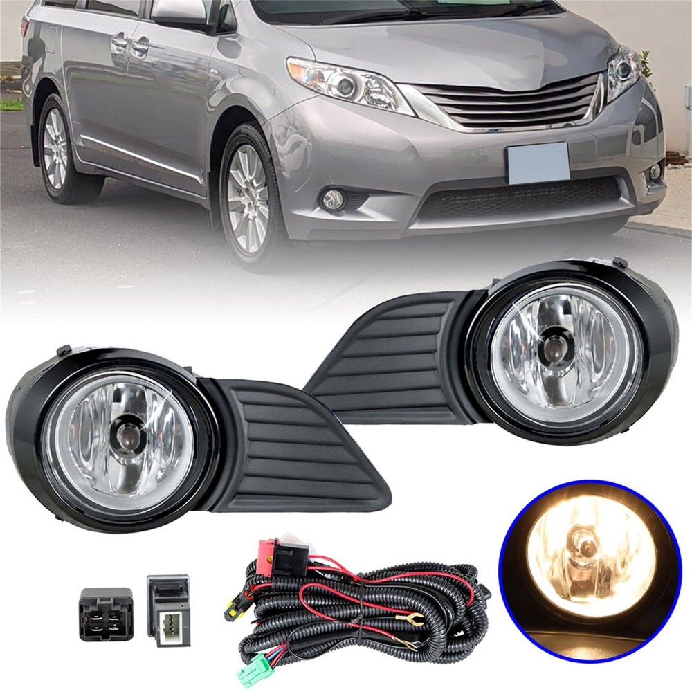 2011-2017 Bumper Fog Lights Replacement Left Right Side with Harness Switch Kit