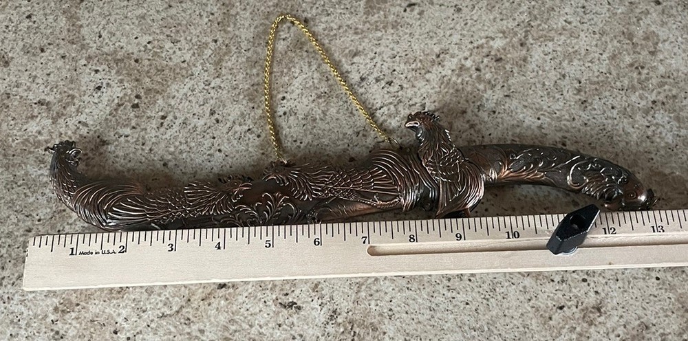 Fantasy Fighting Rooster Dagger With Decorative Rooster Sheath 13”