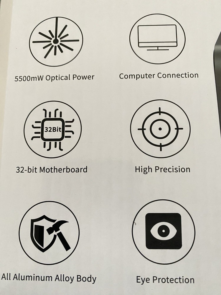 5500mW portable laser engraving machine