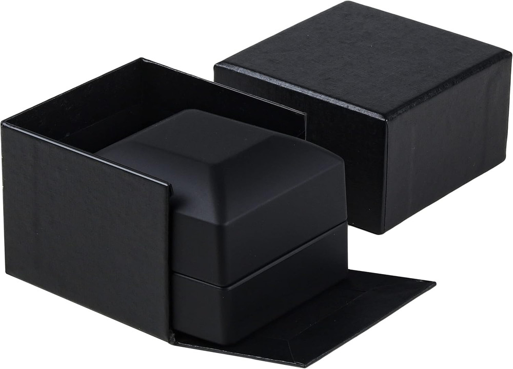 Allure - Luxury Ring Box with LED Light, Square Shaped Elegant Diamond Ring Case