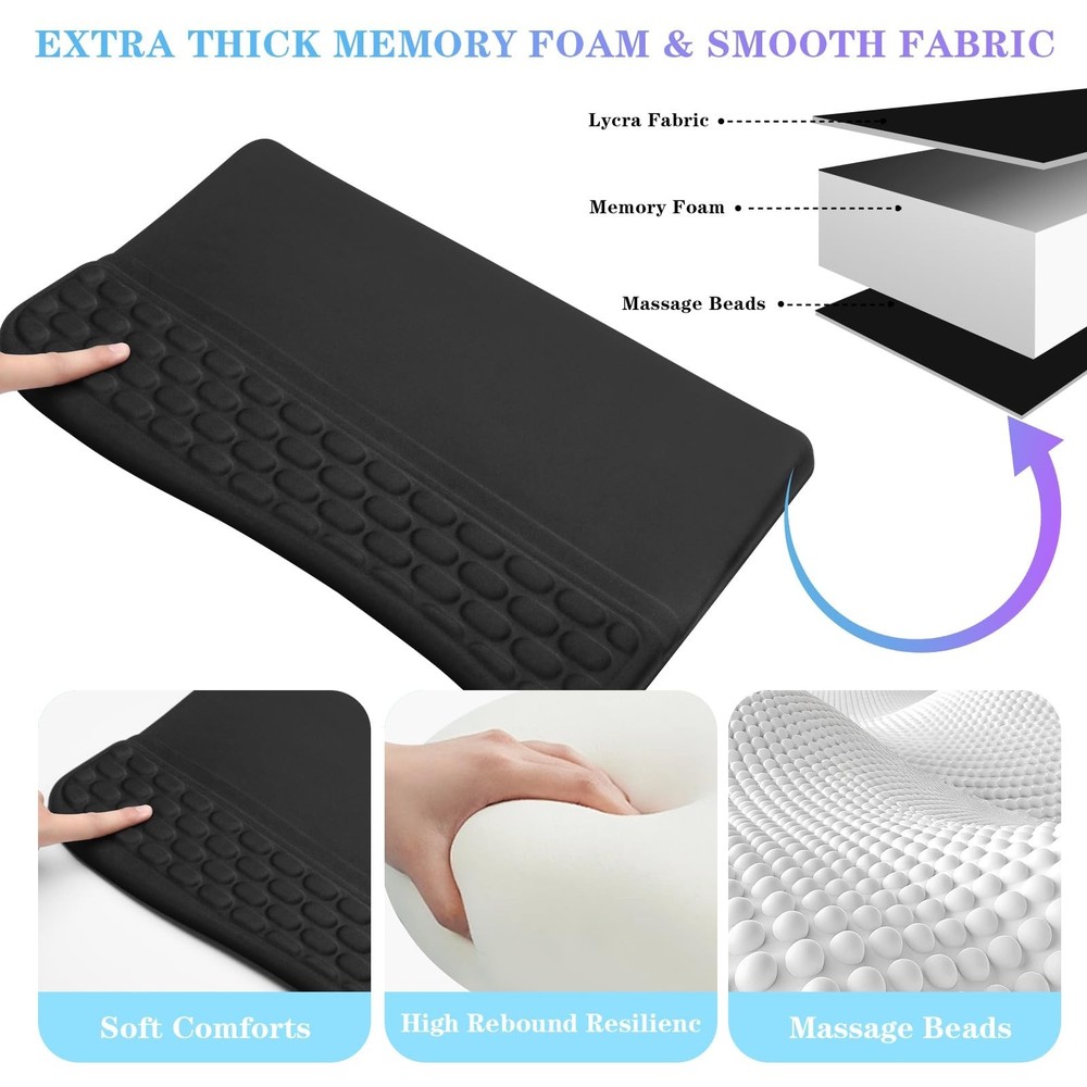 Computer Keyboard Stand Pad with Wrist Rest, Ergonomic Comfy Tilted Keyboard ...