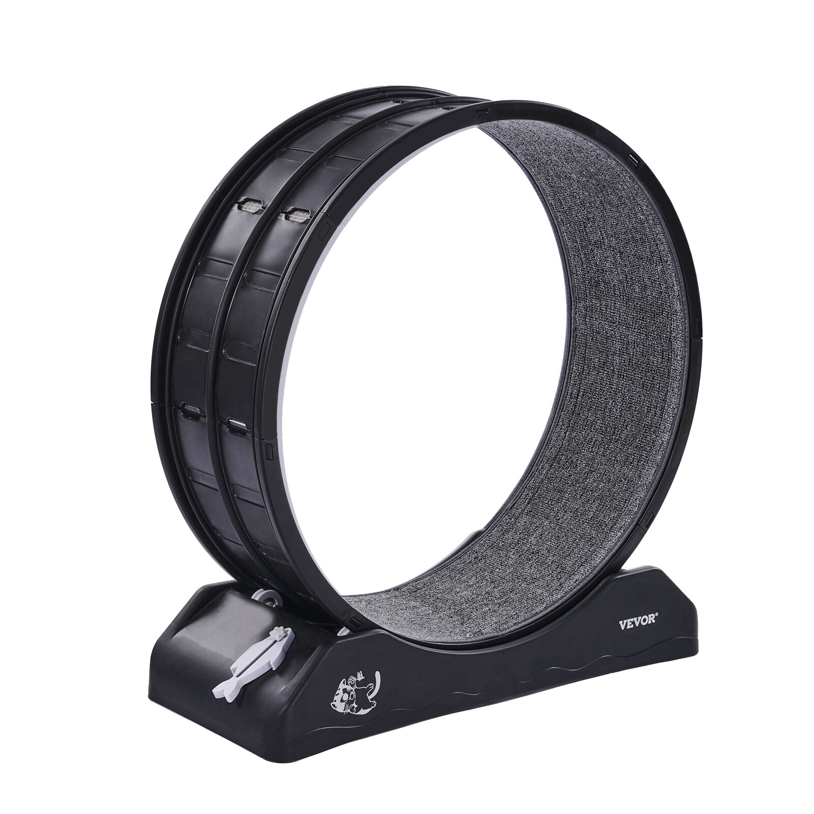 Cat Exercise Wheel 31.5 in Large Indoor Cat Running Wheel Treadmill Black