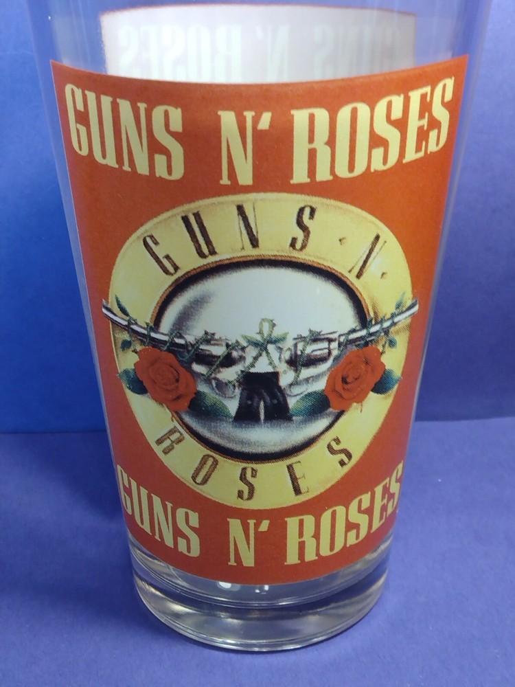 Guns And Roses Drinking Glass Cup