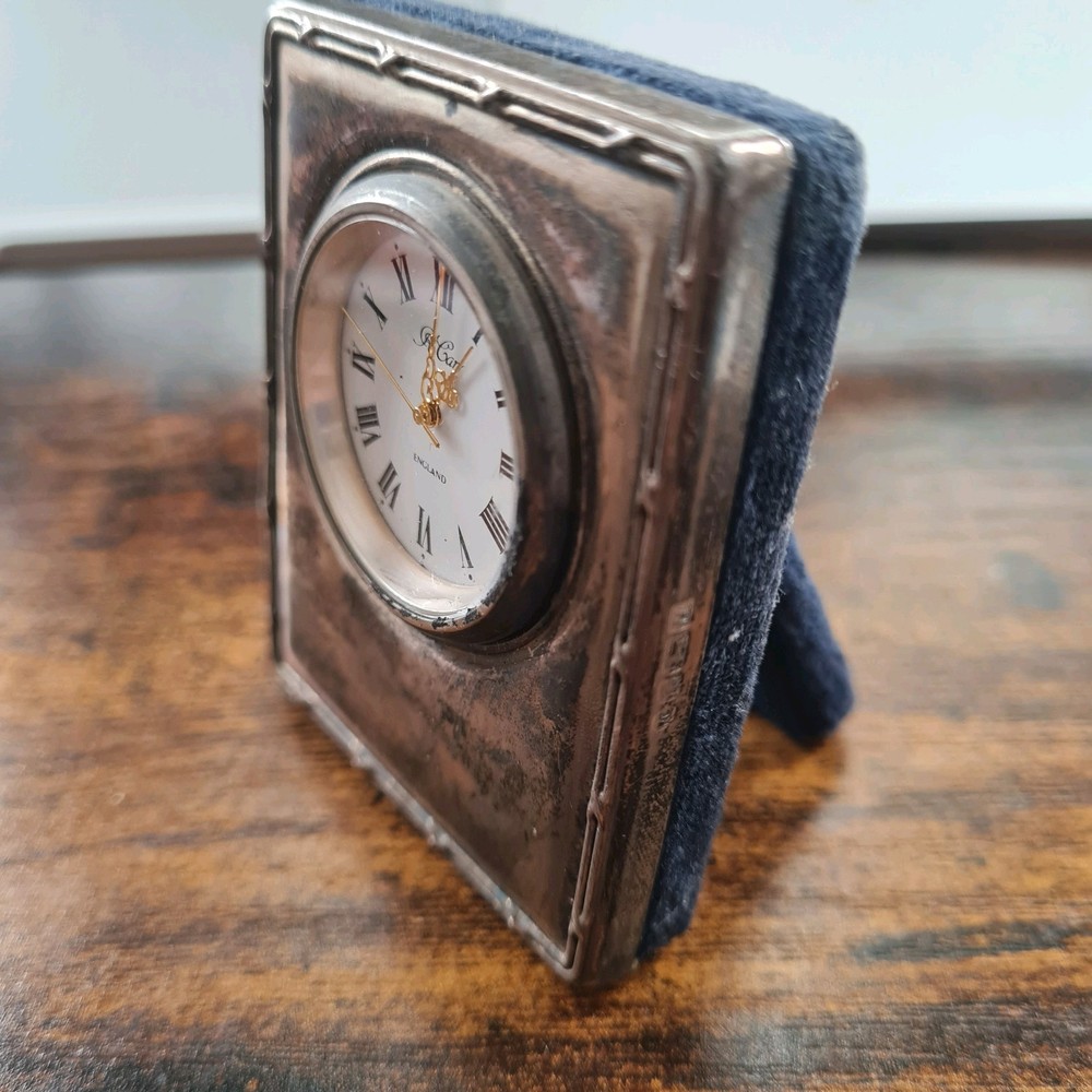 Vintage R. Carr Sheffield Sterling Silver Clock