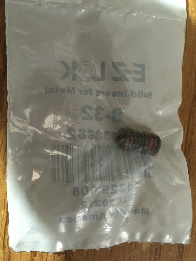 (8) #8-32 Carbon Steel Solid Insert For Metal