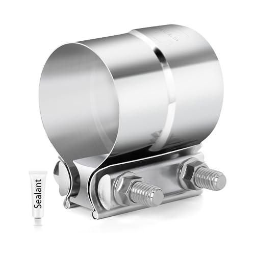 Pcs Exhaust Clamp Butt Joint 304 Stainless Steel Band Lap Joint Band 3.0 inch 2