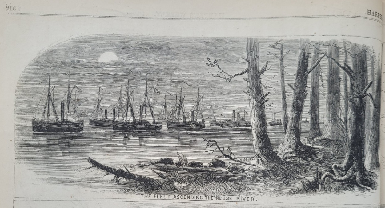 The Burnside Expedition - The Storming of Fort Thompson at Newbern NC 1862 print