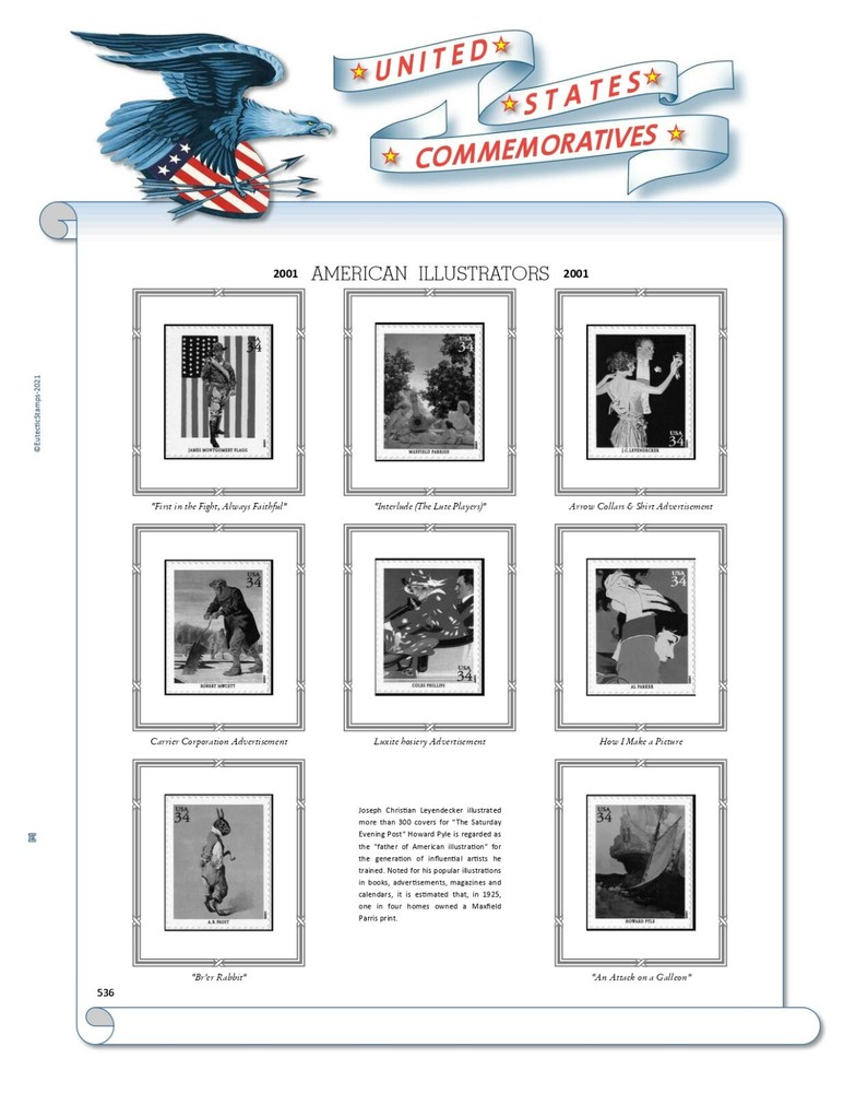 2001 U.S. Commemorative Singles COMPLETE Supplement (White Ace Alternative)