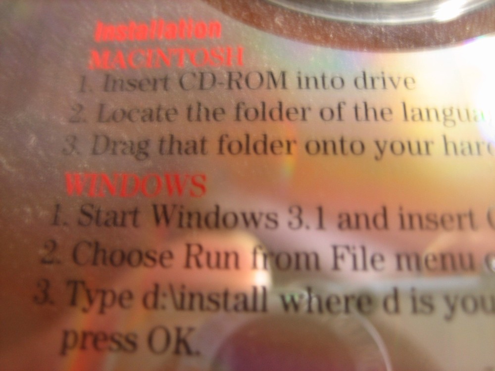 4 LANGUAGE REFERENCE DICTIONARIES CD-ROM WIND/MAC EXCELLER SOFTWARE 1995