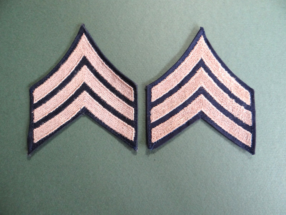 Original WWII U.S. Army Sergeant Uniform Rank Chevrons
