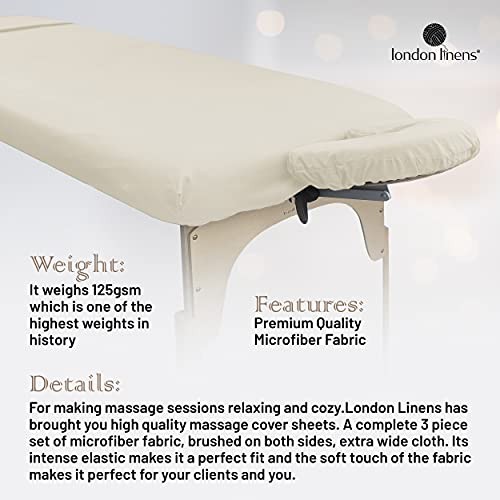 Soft Microfiber Massage Table Sheets Set 3 Piece Set - Includes Natural