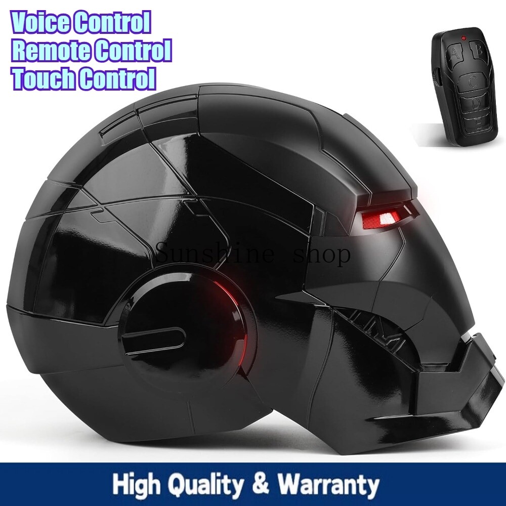 Autoking Iron Man Full Black MK5 Helmet Electronic Wearable Voice-control Mask