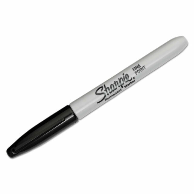 Sharpie 30001 Fine Tip Permanent Markers, Black - 3 Pack Count