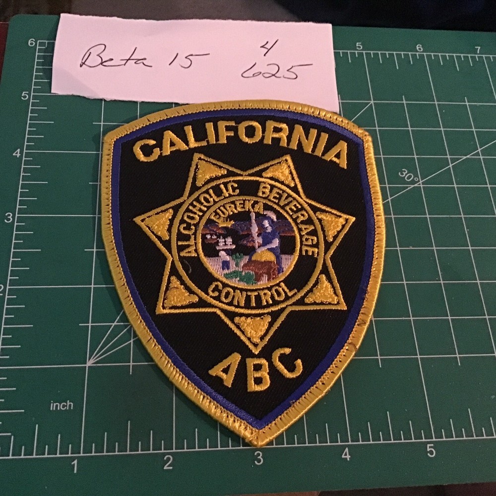 CALIFORNIA ALCOHOLIC BEVERAGE CONTROL ENFORCEMENT SHOULDER PATCH