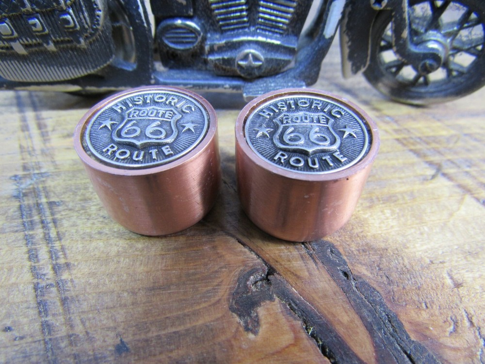 Route 66 Volume/tone guitar control knobs aluminum sides.