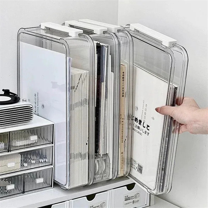 Everyday Orbit™ Acrylic Desktop Document Organizer - Dust-Proof A4 File Box