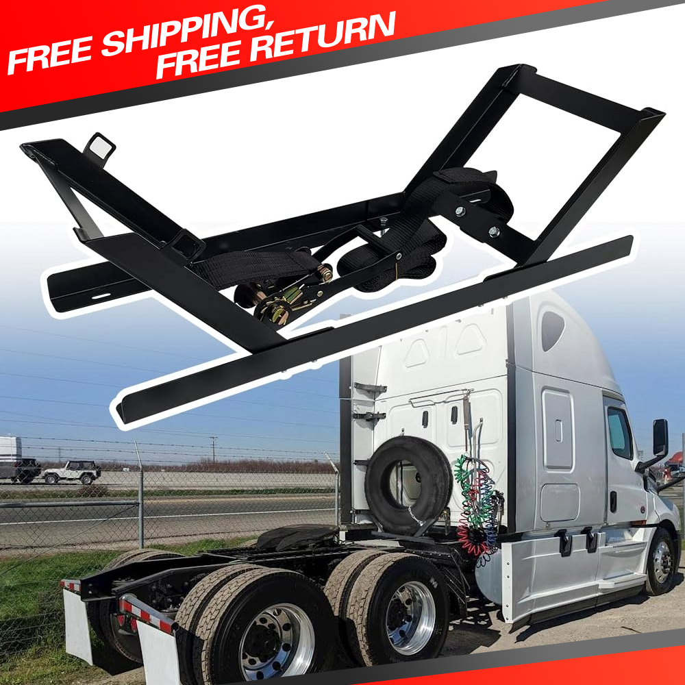 Adjustable Semi Truck Tire Rack Spare Tire Carrier Tire Mount Holder w/hardware