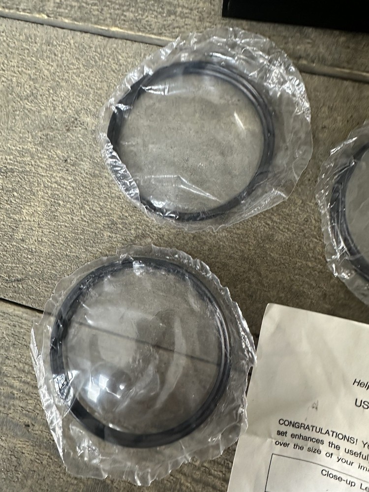 Tiffen Close-Up Camera Lens Set 77mm +1 +2 +4 With Case Diopters Decrease New