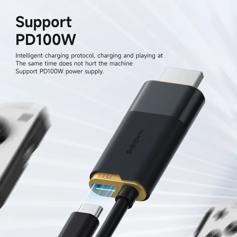 Hagibis Switch Dock for Nintendo Switch/OLED/Switch2 USB C to HDMI Cable