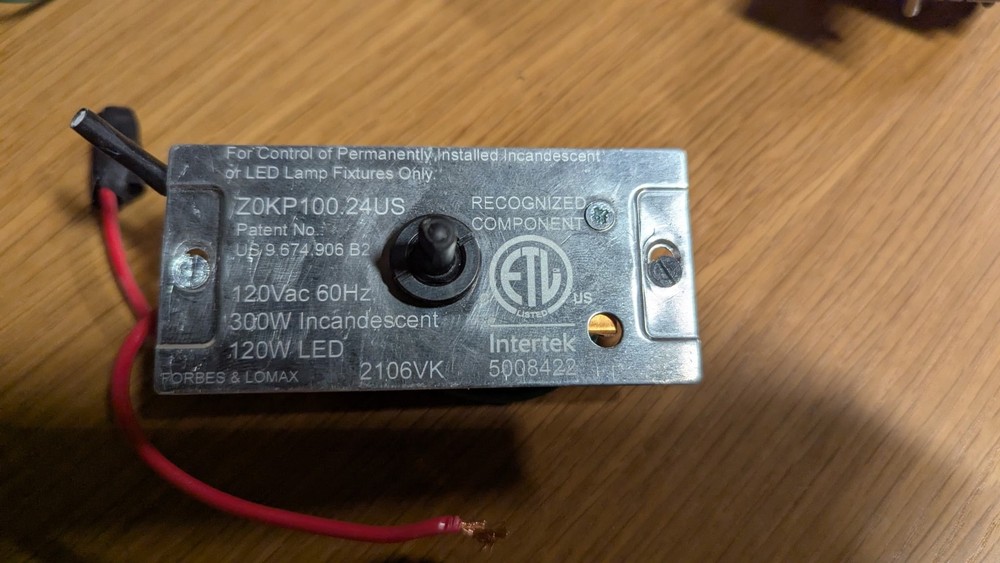 Forbes and Lomax Dimmers, plates