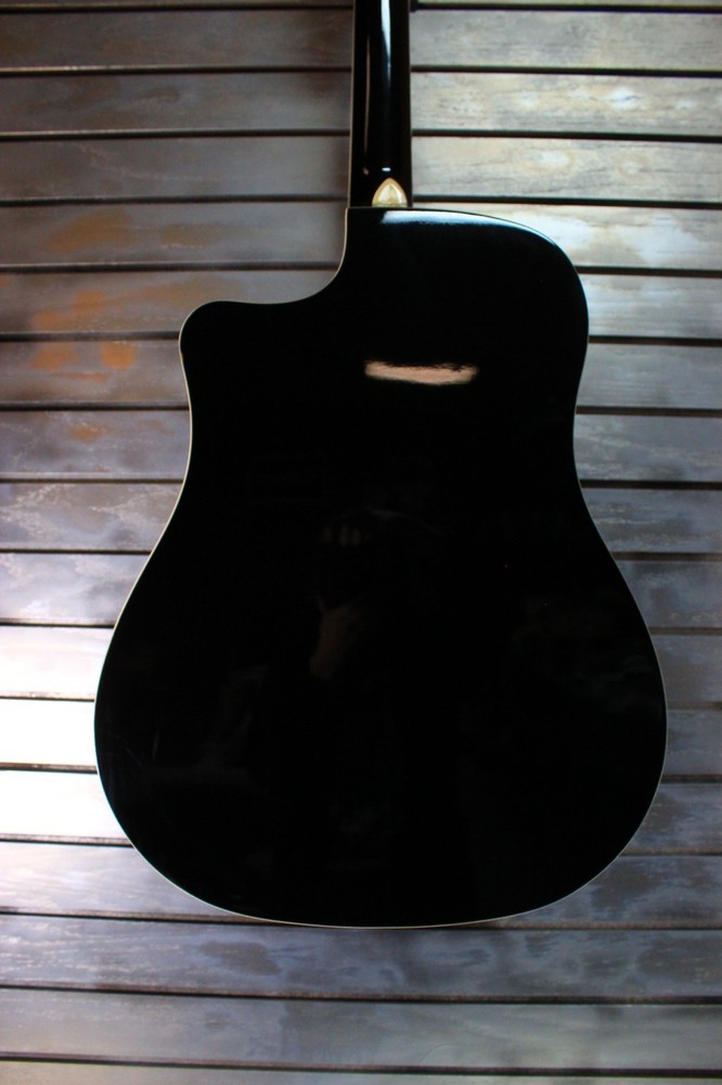 Fender FA-125CE Dreadnought Acoustic-Black