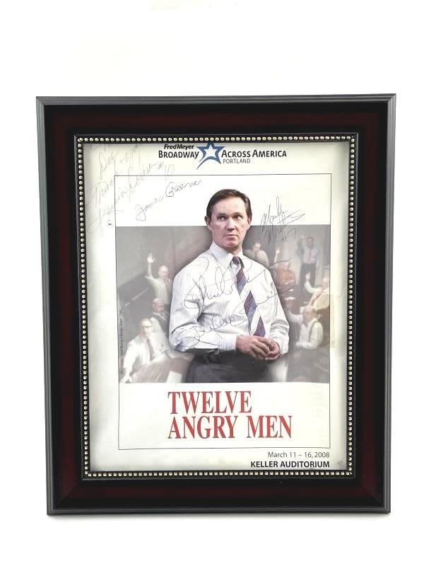 Framed Signed Broadway Across America 12 Angry Men Ad 2008 Good Condition