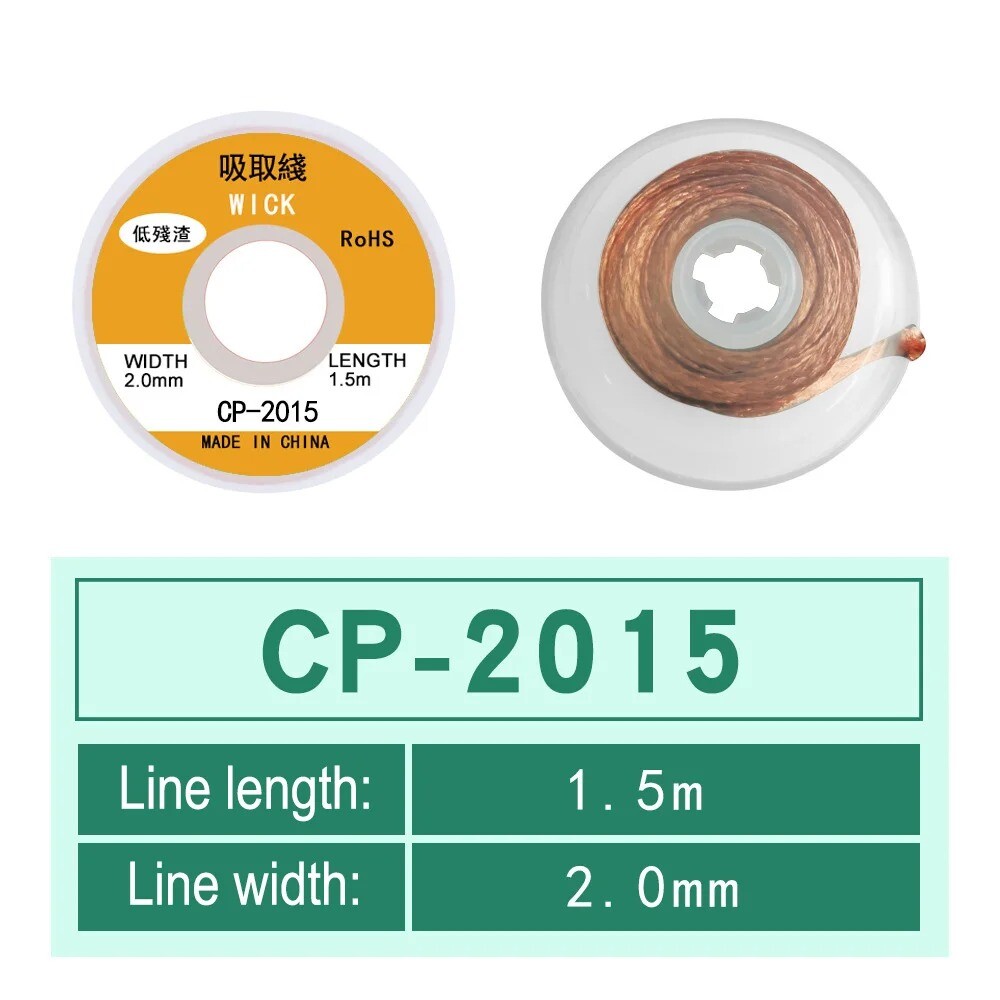Solder Removal Braid Desoldering Wire Mesh Braid Tape Copper Braid for Soldering