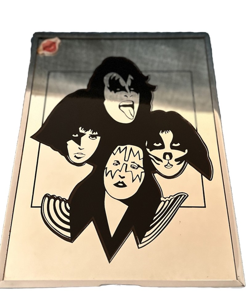 KISS OFFICIAL GROUP CARNIVAL MIRROR BY BRYTONE Mechanical Mirror Works-1978