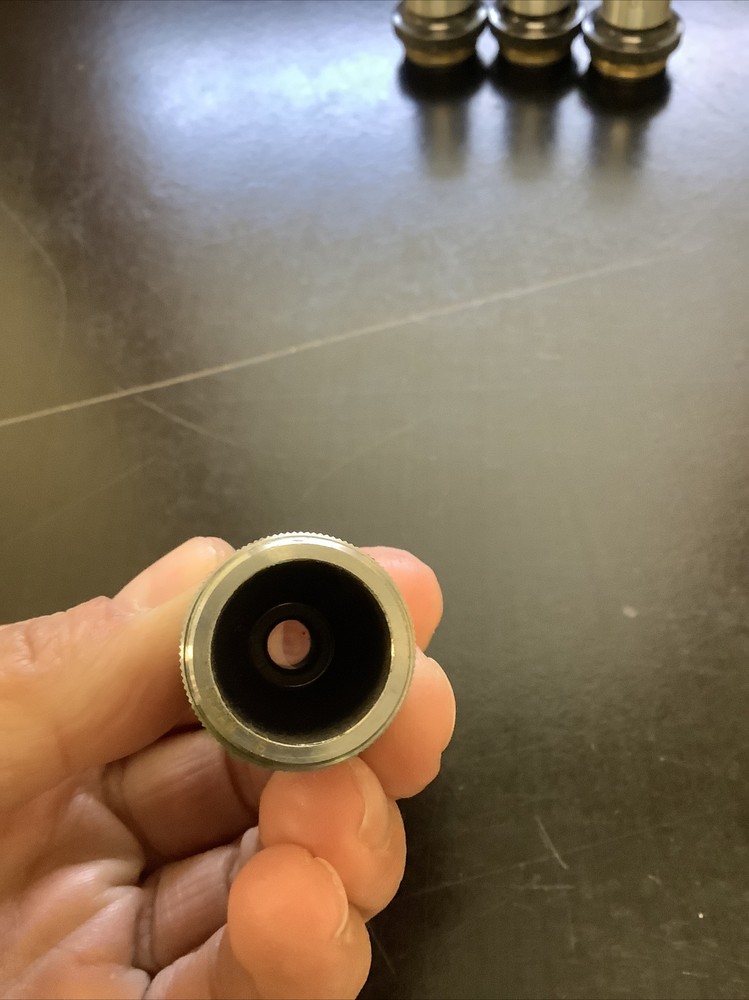 K-A-V JAPAN OBJECTIVE 10mm LENS OPTICS MICROSCOPE PART