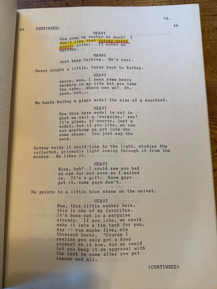 RATBOY MOVIE ORIGINAL SCREENPLAY SCRIPT