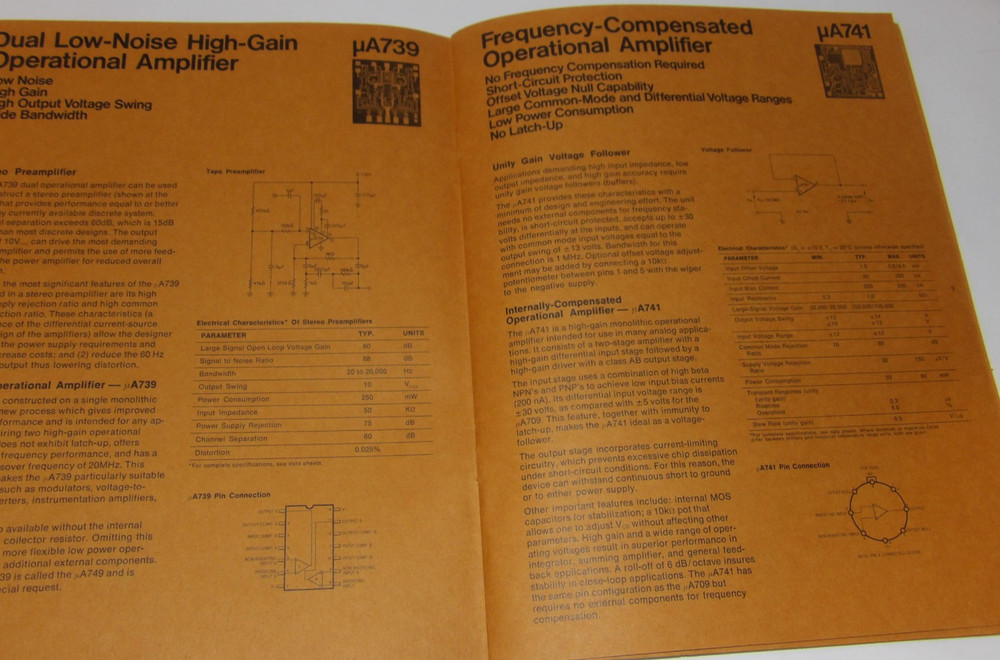 1968 FAIRCHILD SECOND GENERATION LINEAR INTEGRATED CIRCUITS BROCHURE/APPLICATION